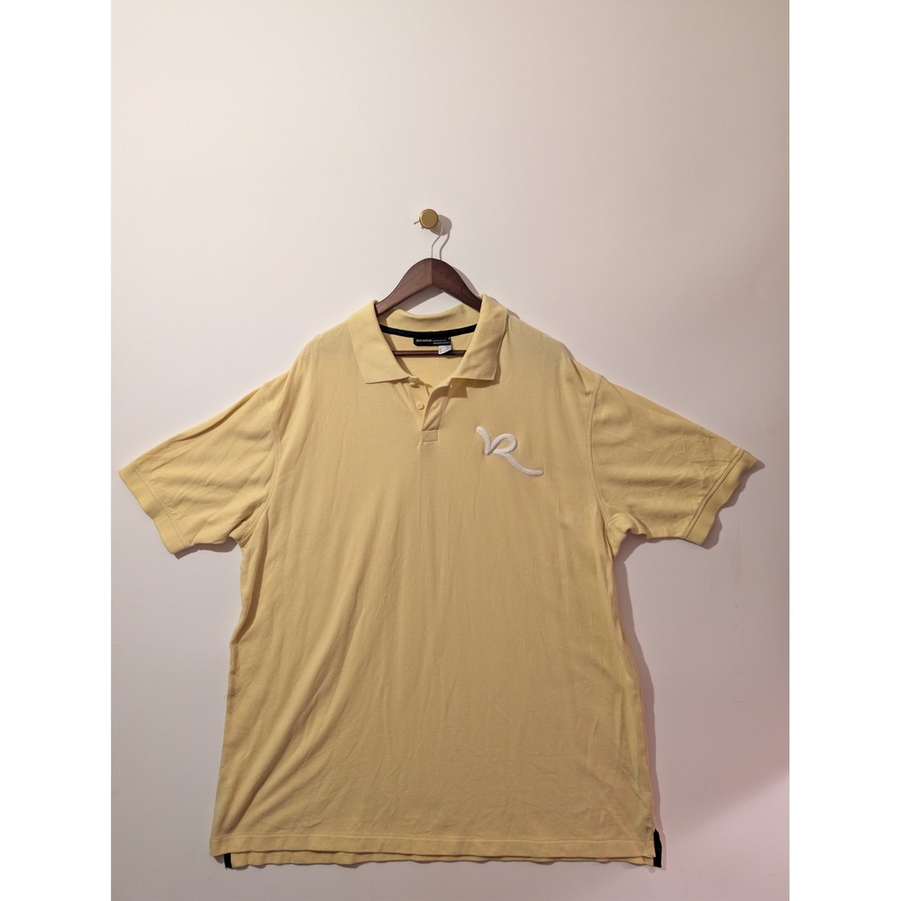 Rocawear Polo Shirt Mens 3XL Yellow Excellent Short Sleeve Logo Streetwear Y2K
